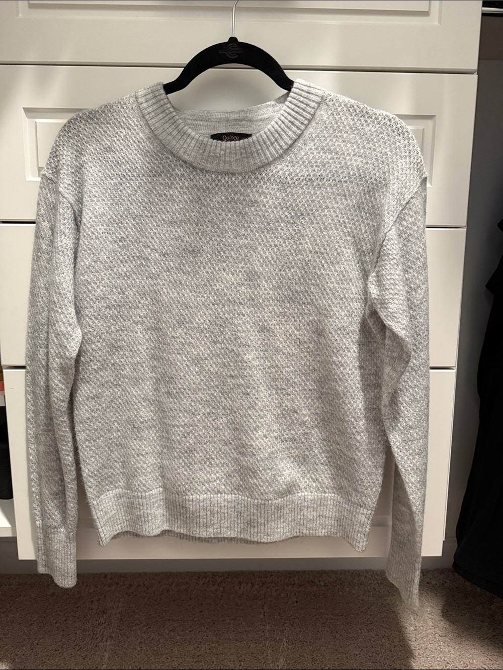 Quince Light Gray Crewneck Sweater